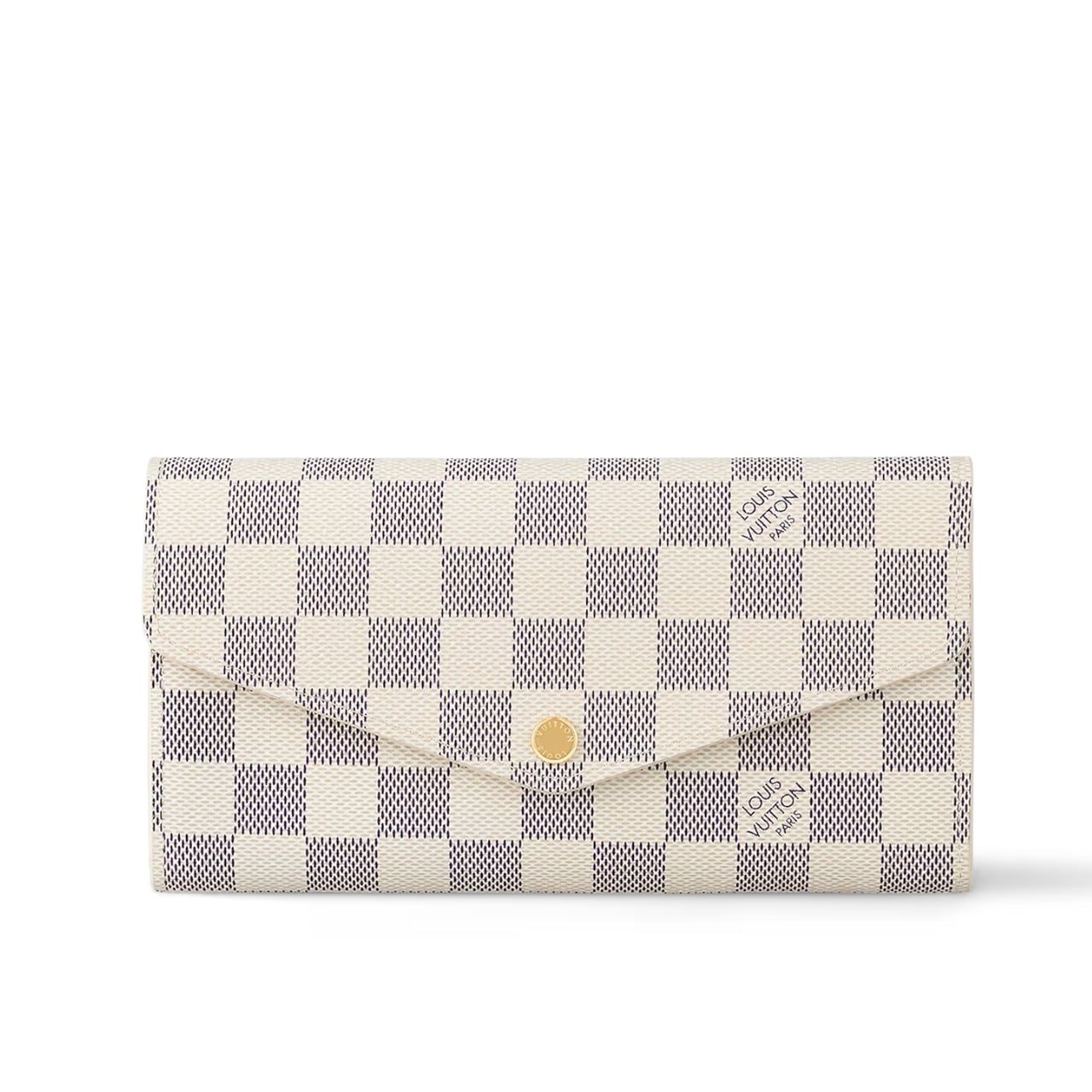 34-2-3 Louis Vuitton Sarah Wallet Damier Azur Canvas 19Cm N63208 - Image 1