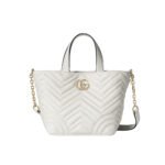 Gucci Betty Small Tote Bag White Matelasse 18Cm ‎847386 Aafa1 9050