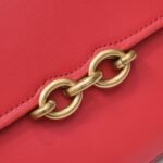 Saint Laurent Le Maillon Satchel In Smooth Leather Red - Image 4