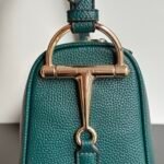 Gucci Half Horsebit Medium Shoulder Bag Green Leather 31Cm - Image 7