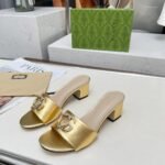 Gucci Nojum Women’s Slide Sandal Metallic Gold ‎817257 B8B00 8024 - Image 4