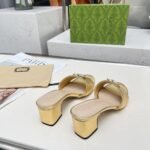 Gucci Nojum Women’s Slide Sandal Metallic Gold ‎817257 B8B00 8024 - Image 5