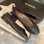 Chanel Ballerina Black Leather G26250 X01725 94305 - Image 5