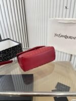 Saint Laurent Loulou Small Chain Bag In Quilted “Y” Leather Wine Red - Image 3