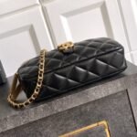 [Super Vip 1:1] Chanel Zipped Phone Holder With Chain Shiny And Gold Tone Metal Black Beige 18Cm Ap4743 B20685 U1546 - Image 5