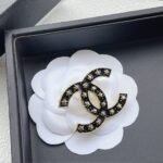 Chanel Cc Brooch Black With Many Small Stars - Image 2