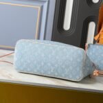 Louis Vuitton Neverfull MM Bag Monogram Denim Blue 31Cm - Image 5