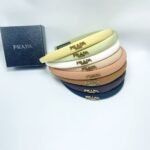 Prada Small Prada Milano Headband With Gold Hardware In Dark Brown - Image 3