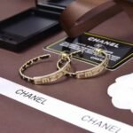 Chanel Earrings Black Gold - Image 3