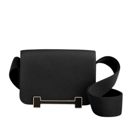 Hermes Geta Bag Gold Hardware Black 20Cm H083052Ckad