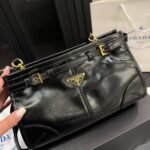 Prada Small Leather Shoulder Bag Black 26Cm 1Bh215 2Cyr F0002 V Ooo - Image 2
