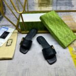 Gucci Women Slide Sandal With Double G Black 816330 Aaea2 1000 - Image 4
