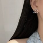 Chanel Stud Earings Silver Blue Abf526 B19974 Naftr - Image 5