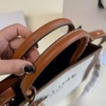 Celine Vertical Cabas Bag Print Natural Tan 32Cm 192082Bnz 02Nt - Image 4