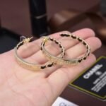 Chanel Earrings Black Gold - Image 5