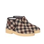 Miumiu Wool And Shearling Slip On Booties Camel Beige 5T558E 3Zkt F0Kqf F 020