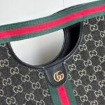 Gucci Giglio Large Tote Bag Black And White GG Denim 39Cm ‎865452 UN3AG 1099 - Image 4