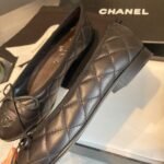 Chanel Ballerina Black Leather G26250 X01725 94305 - Image 8