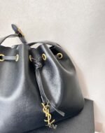 Saint Laurent Paris Vii Medium Flat Hobo Bag In Smooth Leather Black 28Cm 697941Aaamd1000 - Image 2