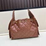 Chanel 25 Small Handbag Grained And Gold Tone Metal Brown 26Cm As5293 B20304 U1192 - Image 4