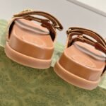 Gucci Women Sandal With Double G Natural Raffia Brown 780061 Fac55 9559 - Image 5