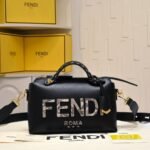 Fendi By The Way Medium Boston Bag Elaphe Black 28Cm - Image 2