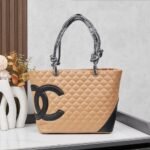 Chanel Cambon Line Medium Tote Bag In Beige 28cm - Image 2