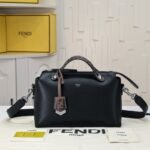 Fendi Women By The Way Regular Leather Boston Bag Black 28Cm - Image 2