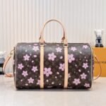 Summer Set: Louis Vuitton X Takashi Murakami Keepall Bandoulière 45 Brown 45Cm And Zippy Wallet Sakura Brown 19Cm - Image 3