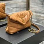 Saint Laurent Toy Puffer In Nappa Leather Light Brown 22Cm 7593371El072760 - Image 4