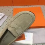 Hermes Lazy Loafer Beige H252020Z Vd395 - Image 7