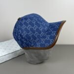 Gucci Gg Denim Baseball Hat Blue 816450 3Ha7U 4265 - Image 4