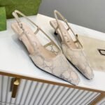 Gucci Women’S Slingback Pump Beige 674668 F13A0 9960 - Image 2
