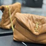 Saint Laurent Toy Puffer In Nappa Leather Light Brown 22Cm 7593371El072760 - Image 5