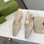 Gucci Women’S Slingback Pump Beige 674668 F13A0 9960 - Image 3