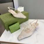 Gucci Women’S Slingback Pump Beige 674668 F13A0 9960 - Image 5