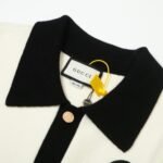 Gucci Knit Cotton Wool Cardigan With Patch Beige - Image 4