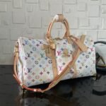 [Super Vip 1:1] Louis Vuitton X Murakami Keepall Bandoulière 45 White 45Cm M13742 - Image 3