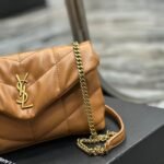 Saint Laurent Toy Puffer In Nappa Leather Light Brown 22Cm 7593371El072760 - Image 6