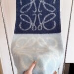 Loewe Anagram Scarf In Wool Light Blue F811257X79 5140 - Image 3