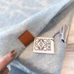 Loewe Anagram Scarf In Wool Light Blue F811257X79 5140 - Image 4