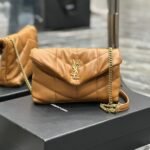 Saint Laurent Toy Puffer In Nappa Leather Light Brown 22Cm 7593371El072760 - Image 2