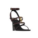 Saint Laurent Cassandra Wedges In Smooth Leather Dark Brown 821090Dwedd2023