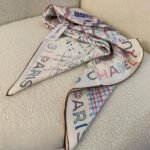 Chanel Square Scarf Silk Twill Multicolor In Ecru 90Cm Aa8619 B09320 Nk635 - Image 4