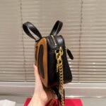 Valentino Garavani Viva Superstar Nappa Handbag Black And Spice 6W0B0R73Ptj Rfa - Image 4