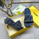 Fendi Sunshine Ff Denim Flatform Slides Blue 8R8515Aosif1Pze - Image 5