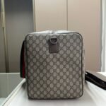 Gucci Medium Duffle Bag With Web Beige Ebony 45Cm 758664 Fack7 9768 - Image 3