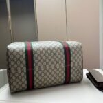 Gucci Medium Duffle Bag With Web Beige Ebony 45Cm 758664 Fack7 9768 - Image 4