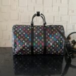 [Super Vip 1:1] Louis Vuitton X Takashi Murakami Keepall Bandoulière 50 Black 50Cm M13745 - Image 4