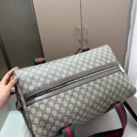 Gucci Medium Duffle Bag With Web Beige Ebony 45Cm 758664 Fack7 9768 - Image 6